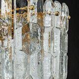 1 of 3 Palazzo chandelier in gilded brass and Murano glass, Kalmar, Austria, 1970s