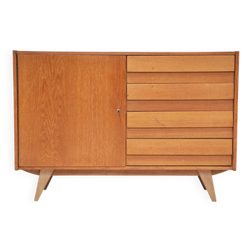 Sideboard U 458 light oak Jiri Jiroutek for Interier Praha 1960