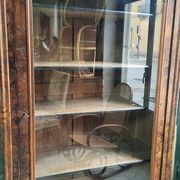 Vitrine bibliotheque 1 porte en noyer du XlXème siecle