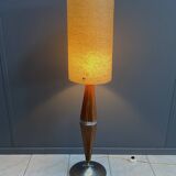 Rare Wood floor lamp with contra diabolo base 1960s