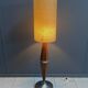 Rare Wood floor lamp with contra diabolo base 1960s