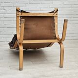 1970’s, Norwegian design, "Siesta" lounge chair by Ingmar Relling, leather, bentwood.