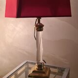 acrilic foot lamp 1950 has 70 trace on foot chrome gold pricked very well in its juice d epoque
