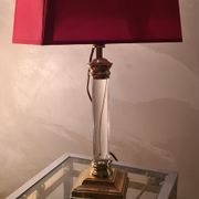 acrilic foot lamp 1950 has 70 trace on foot chrome gold pricked very well in its juice d epoque