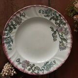 Set of 12 Longwy flat plates, Chrysanthemums model