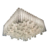 1960s/70s Chandelier Ceiling Lamp by Doria Leuchten Germany, Ice Glass