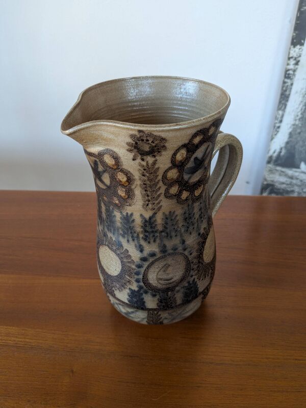 Grand pichet en grès émaillé J.C Courjault Kéraluc