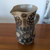 Large glazed stoneware pitcher by J.C. Courjault Kéraluc