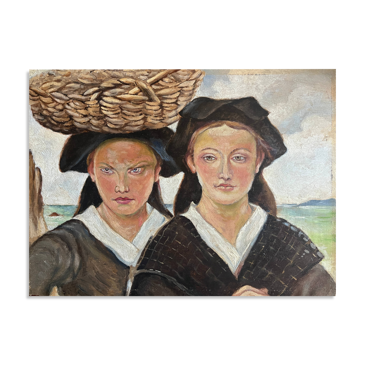 HSP painting "Return from fishing" in Brittany? 1940 Steff / Burdy