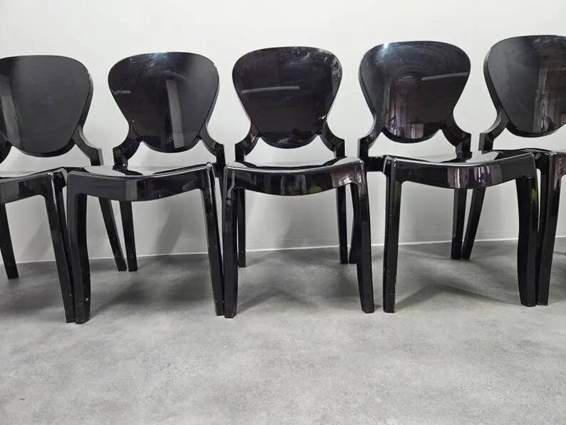 Set of Five design Chairs Queen, Pedrali, Claudio Dondoli and Marco Pocci, 2000s