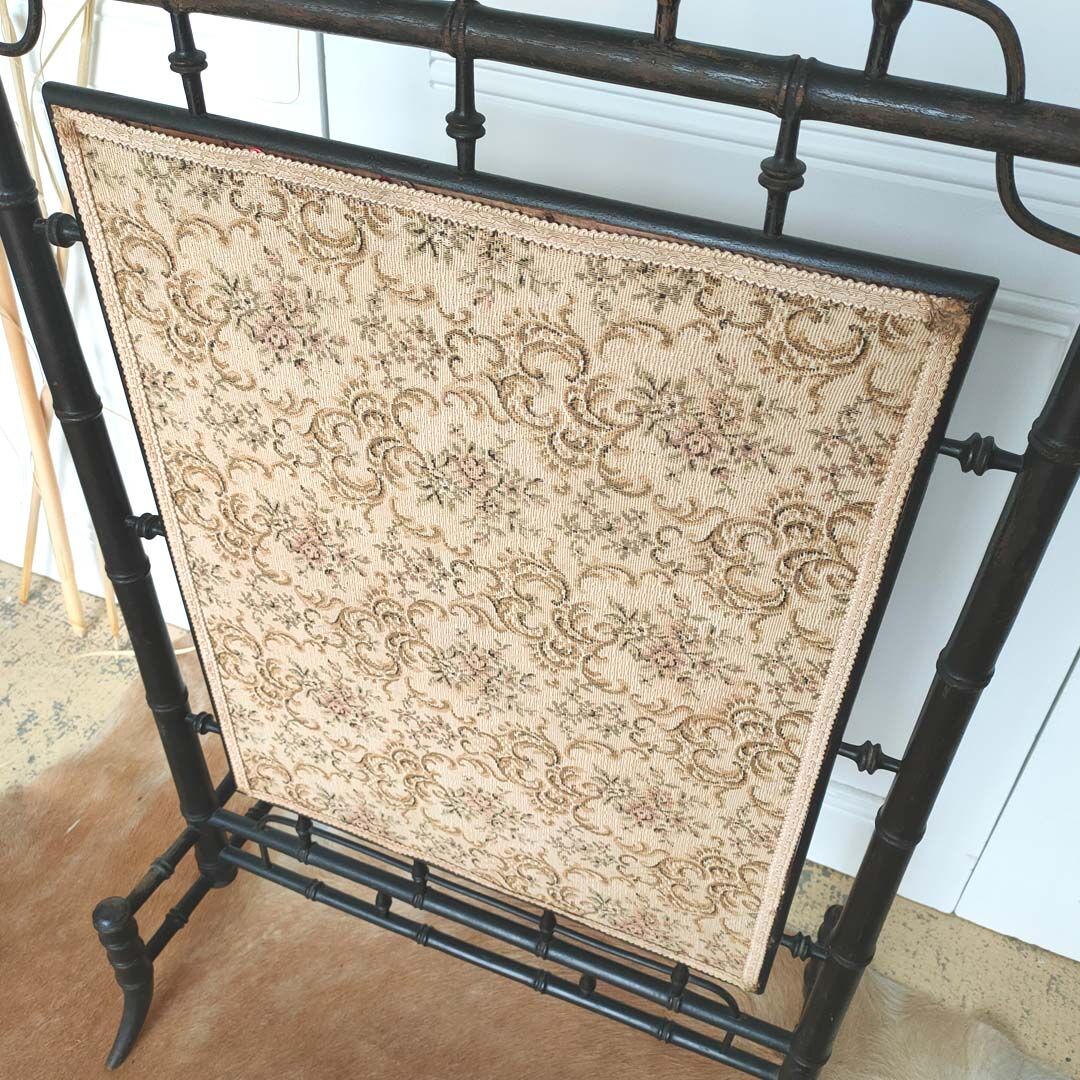 Napoleon III bamboo fireplace screen