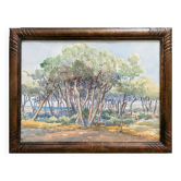 Watercolor painting andré casabonne (1922-1950) orientalist sidi ferruch algeria