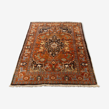 Tapis persan vintage 171x125 cm laine oriental handmade mahal tapis, moyen