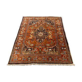 Tapis persan vintage 171x125 cm laine oriental handmade mahal tapis, moyen