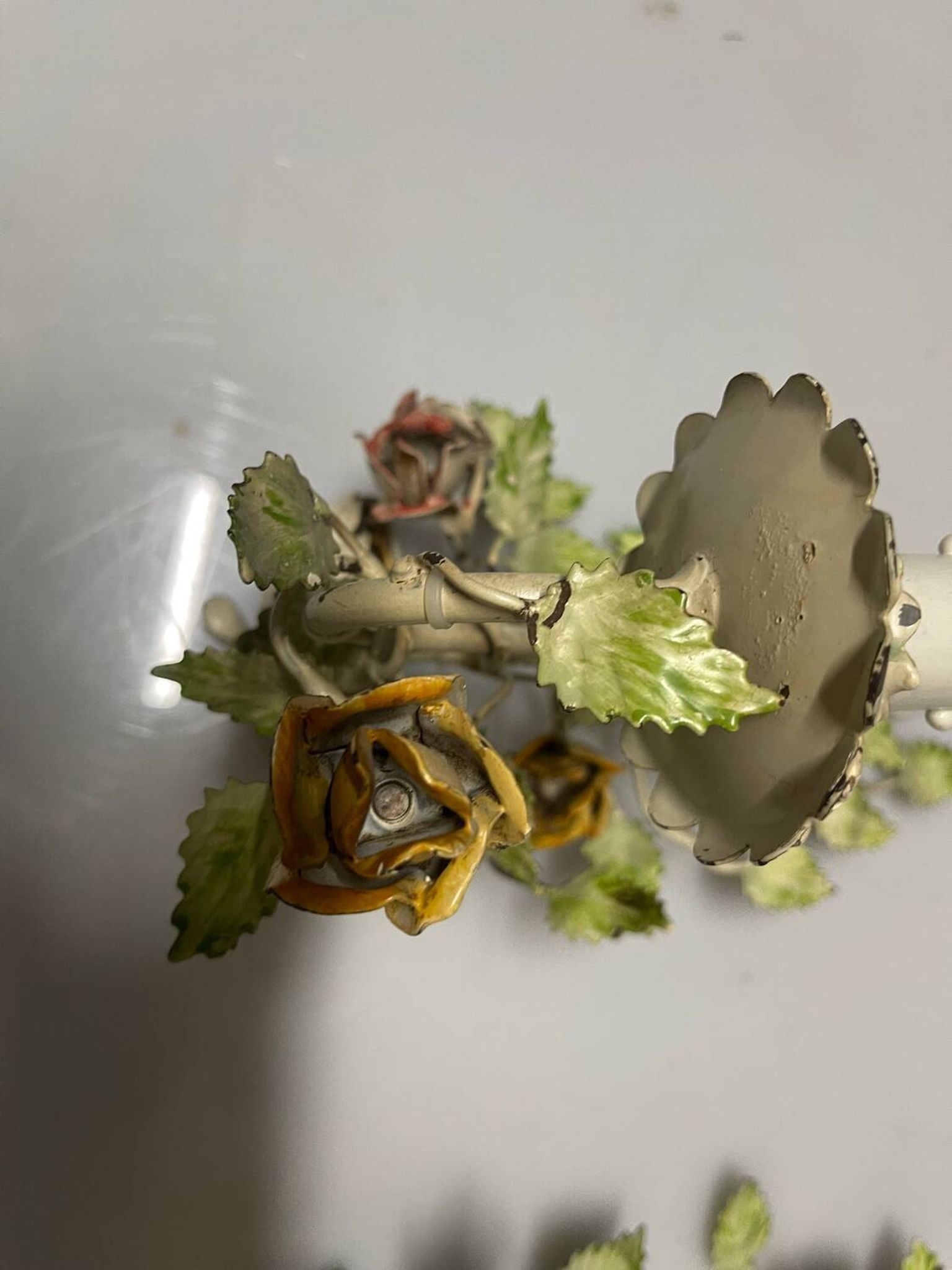 Vintage Tole Flower Sconces Set of 2 1960’s