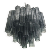 Grey “tronchi” murano glass chandelier d60