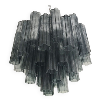 Grey “tronchi” murano glass chandelier d60