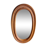 Oval solid wood mirror