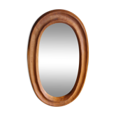 Miroir ovale bois massif