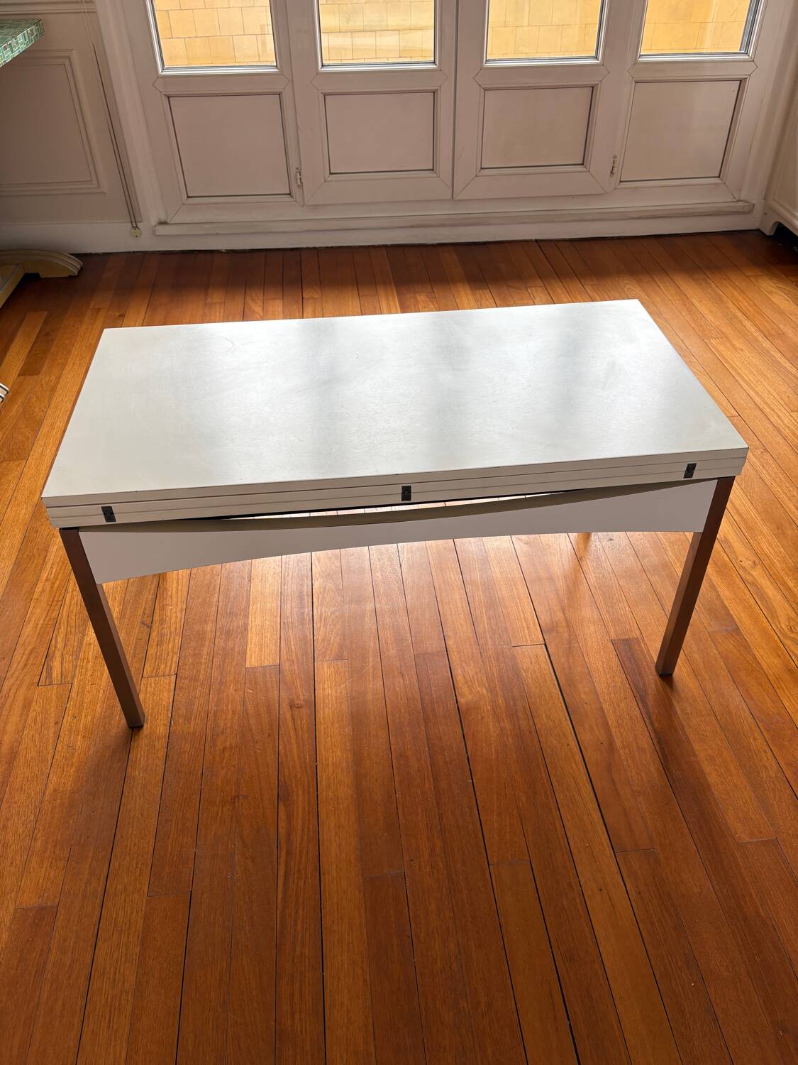 White modular designer coffee and side table by Joseph André Motte.