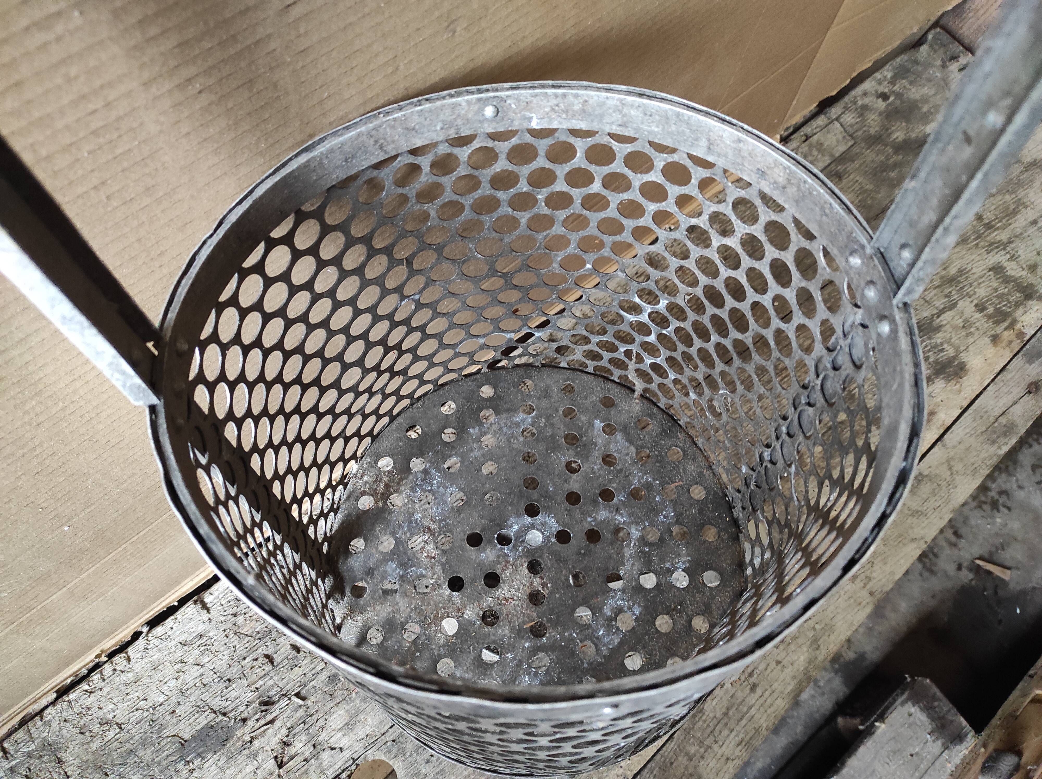 Basket of vintage miner room of the hanging shower