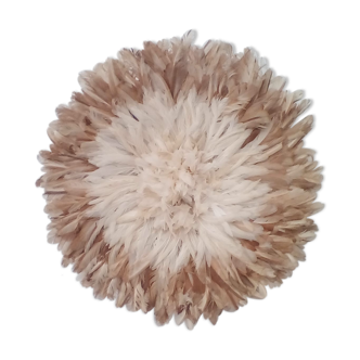 Juju hat blanc contour beige de 35 cm