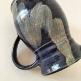 Stoneware pitcher Saint-Père, deep blue nuanced glaze