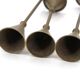 Brass candle holder trio by Christian de Beaumont, 1970s.