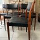 Set of 6 scandinavian chairs skaï black