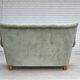 1960s, Danish 2-seater sofa. light green furniture velour.