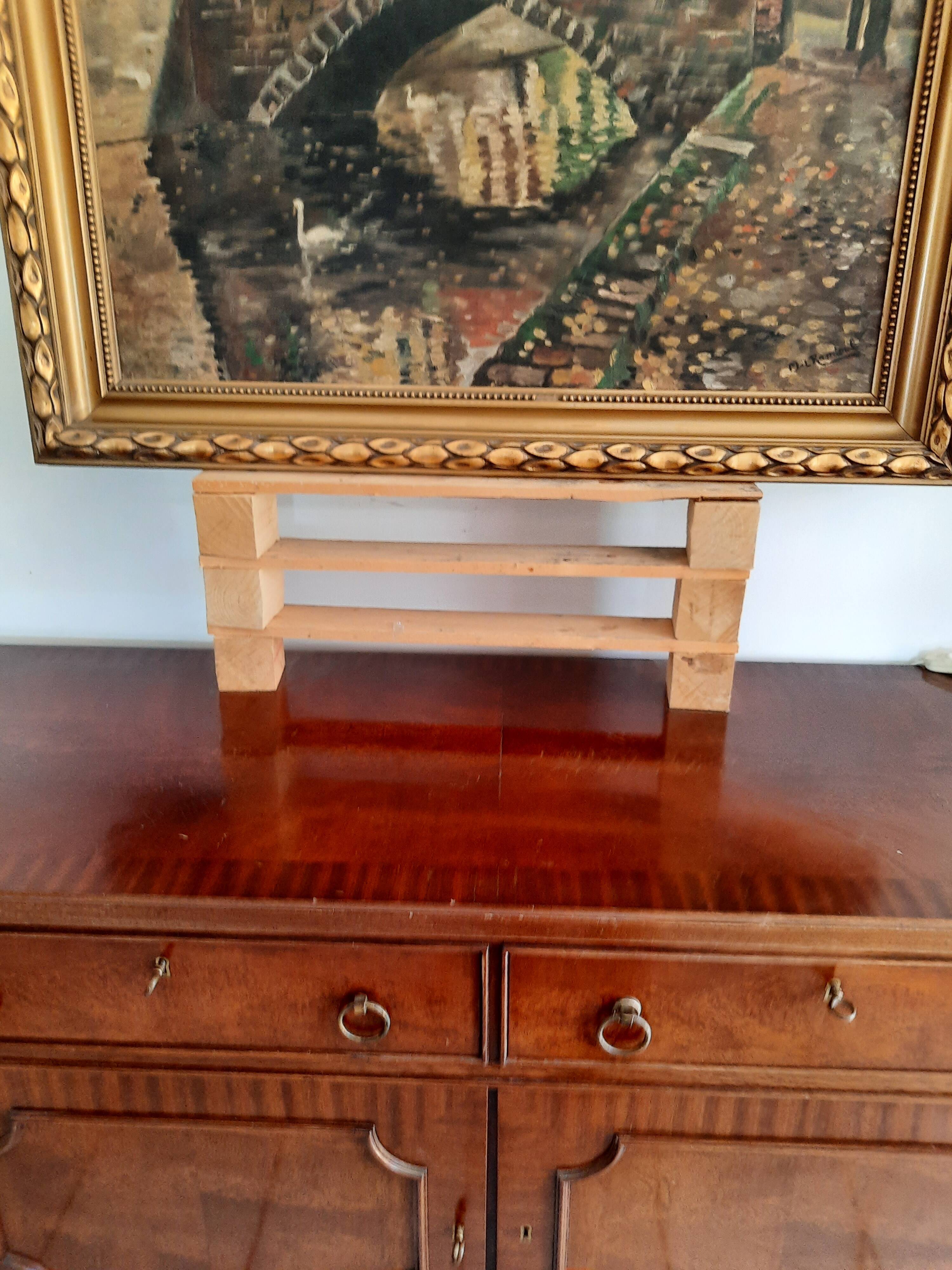 Bahut-dressoir acajou étiqueté "De Coene-Courtrai"