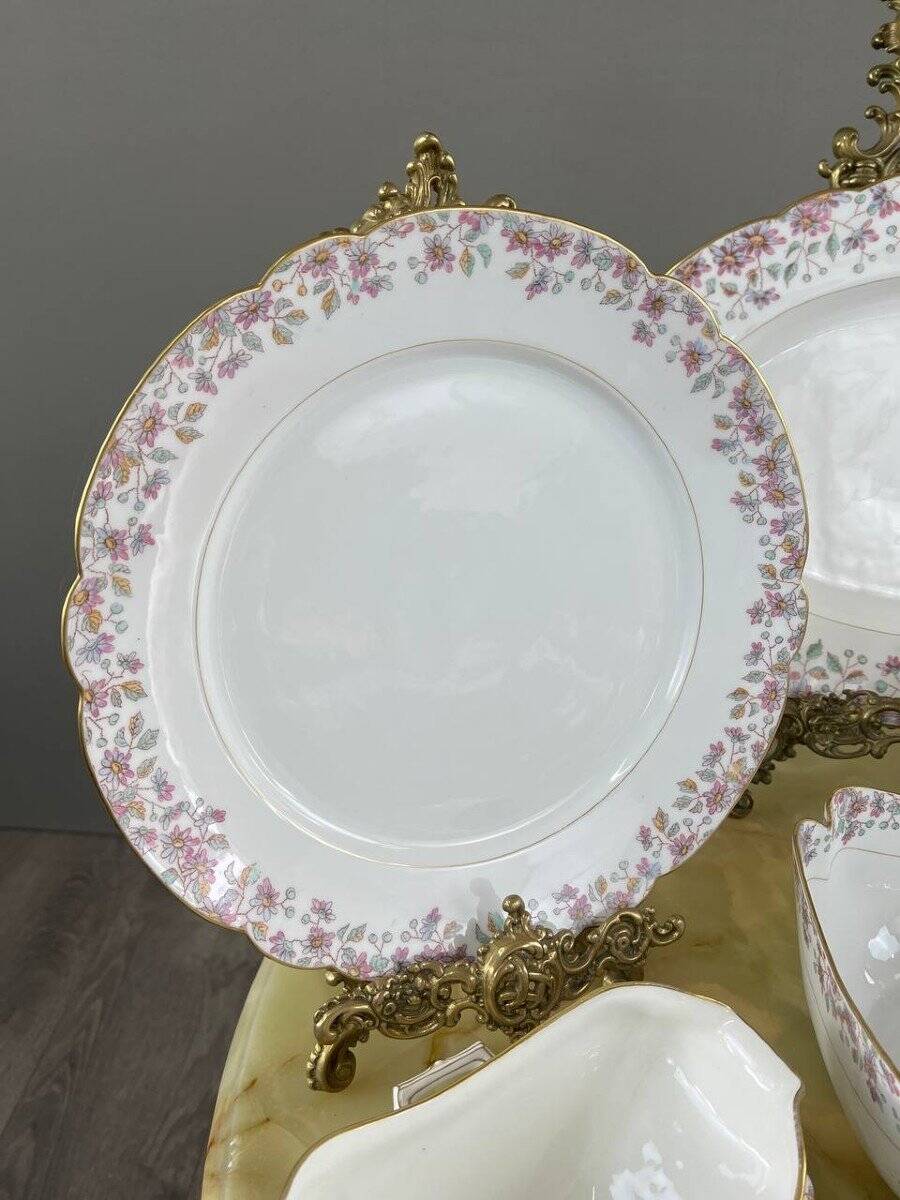Pillivuyt & cie porcelain service 59 pieces, 19th century