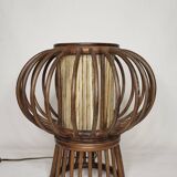Lampe en rotin Années 70