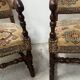 Set of four Louis XIII style high-back armchairs, 20th century.