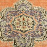 Green & Orange Turkish Vintage Rug, 182x286Cm