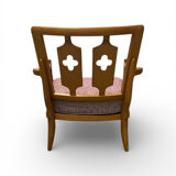 "José" armchair in solid oak by Guillerme & Chambron for Votre Ma