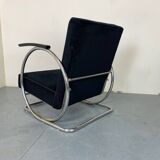 Bauhaus Art Deco Streamline Tubular Steel Lounge Chair by Jan Schröfer for Ahrend De Cirkel, 1920s