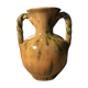 Handled vase in enameled ceramic, stamp to identify