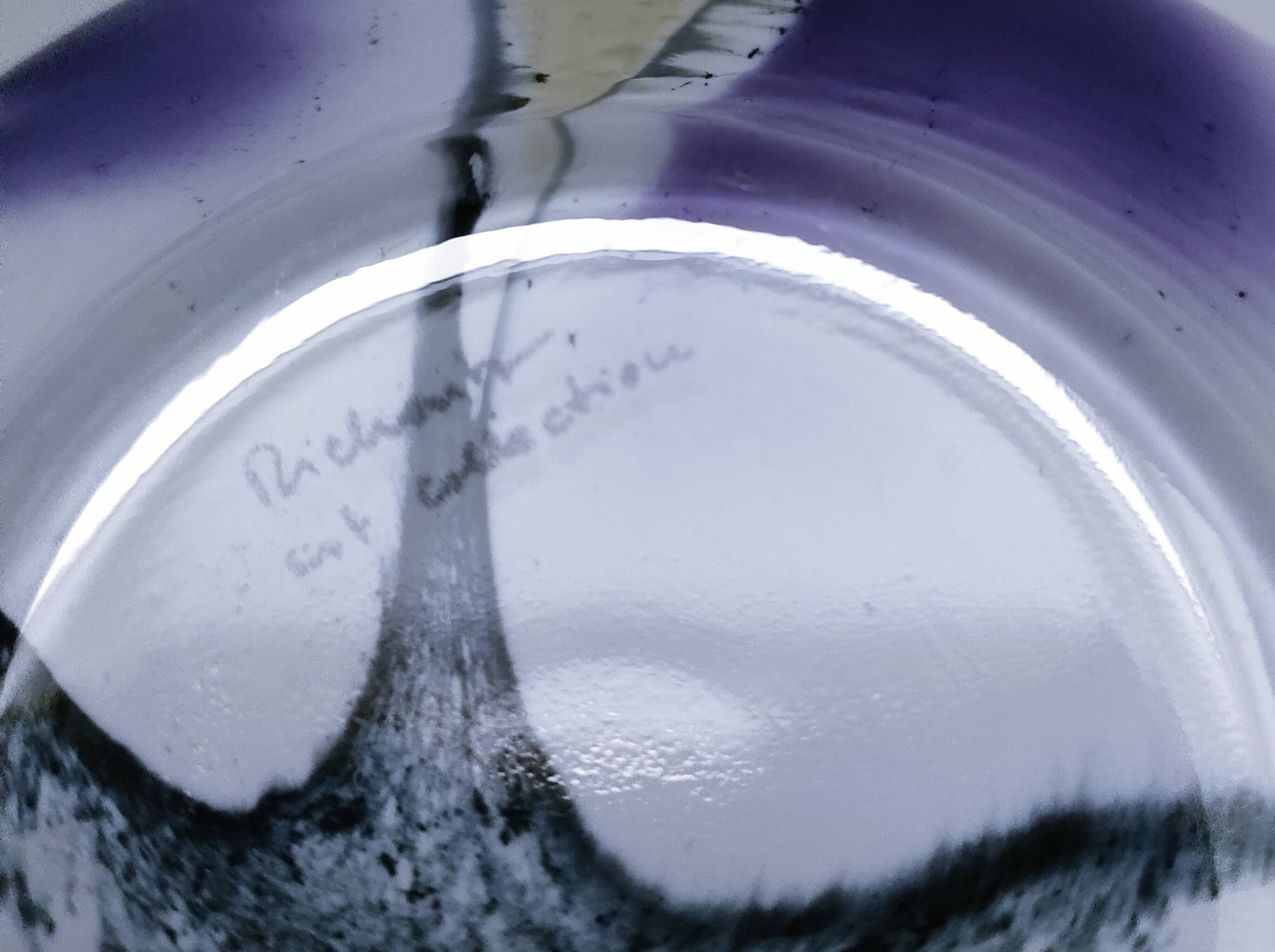 Vase verre richartz verre d'art années 80