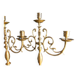 Pair of bronze candelabra