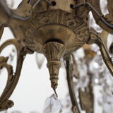 Napoleon III chandelier with crystal pendants, signed Portieux 19th century