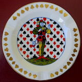 Porcelain ashtray "bone china" centered "Joker"