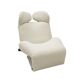 Wink White Armchair Designed by Toshiyuki Kita for Cassina, 1980s