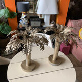 Pair of palm candle holders