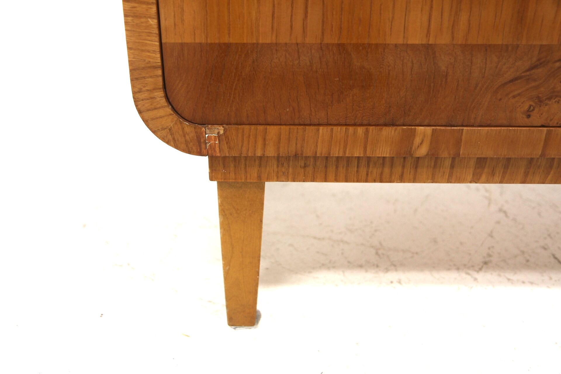 Scandinavian secretary in elm, Swedish modern, Sweden, 1940.