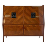 Italian Mahogany Secretaire Cabinet, 1950s
