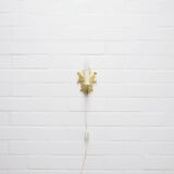 vintage bronze gold wall lamp leaf