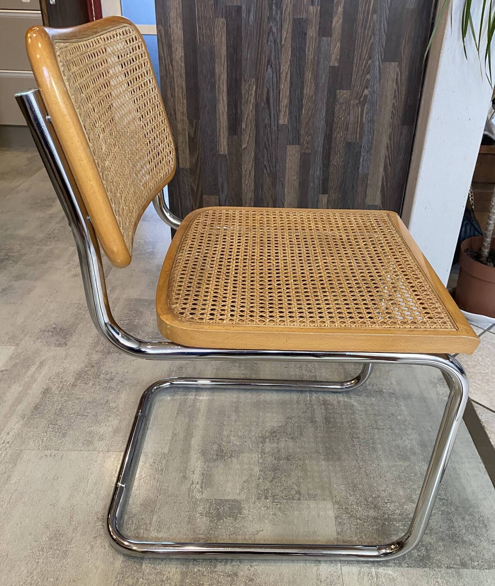 Chair without armrests Cesca B32 Marcel Breuer vintage 1980