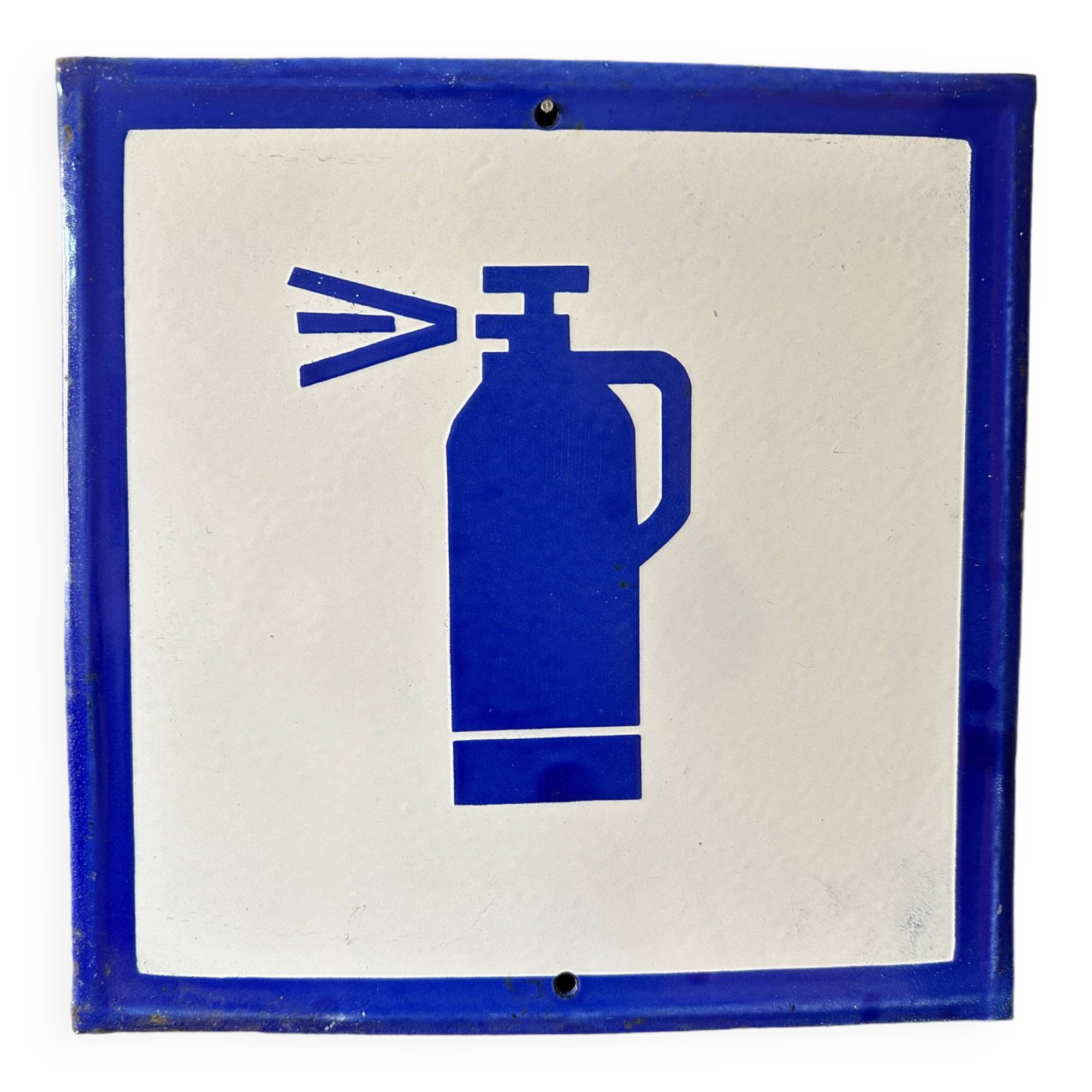 Fire extinguisher vintage europe industrial enamel sign decoration architecture