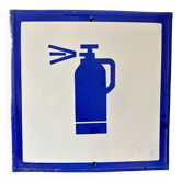 Fire extinguisher vintage europe industrial enamel sign decoration architecture
